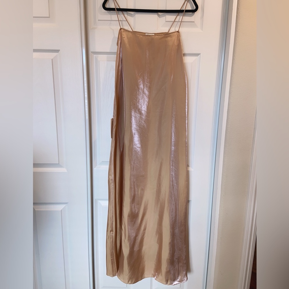 NWT $595 Staud Delfina Dress Rose Gold - Picture 6 of 9